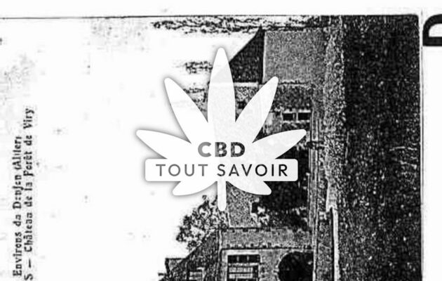 Village à Liernolles avec feuille Cannabis CBD