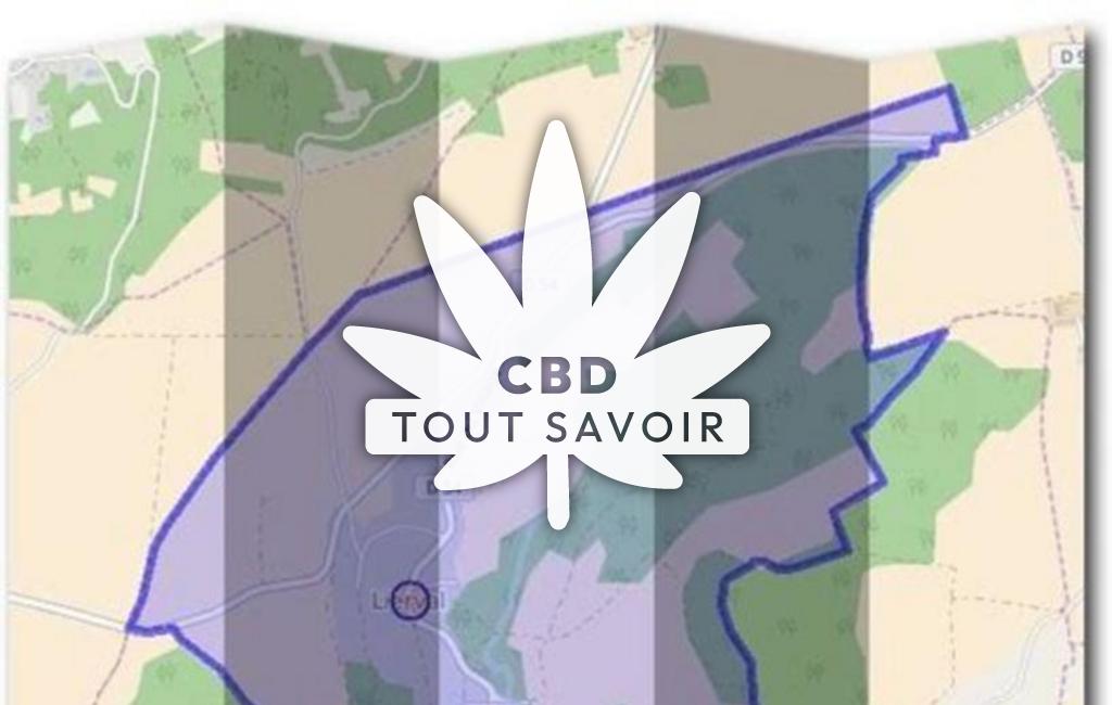 Village à Lierval avec feuille Cannabis CBD