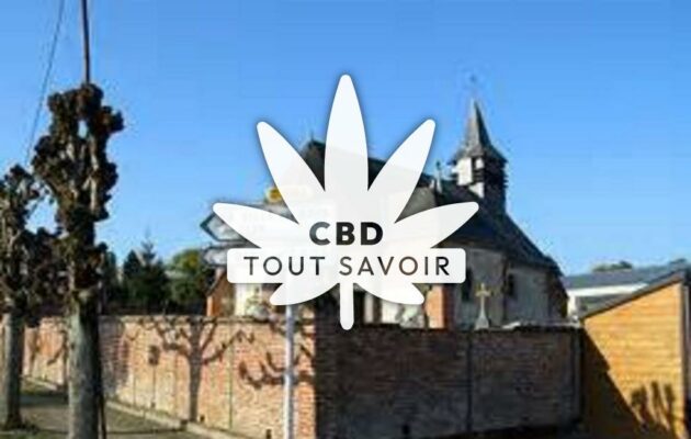 Village à Lislet avec feuille Cannabis CBD