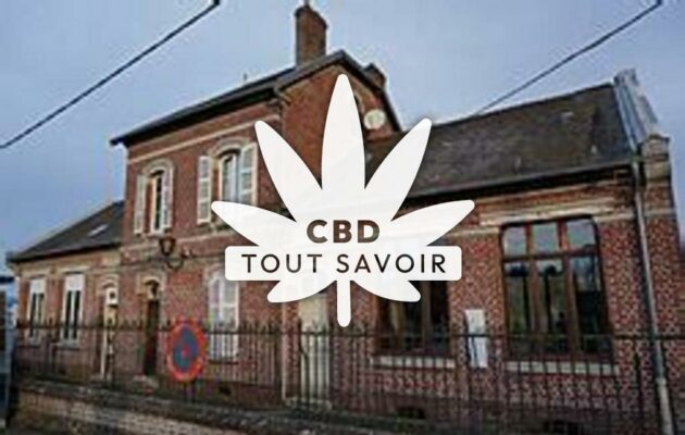 Village à Lugny avec feuille Cannabis CBD