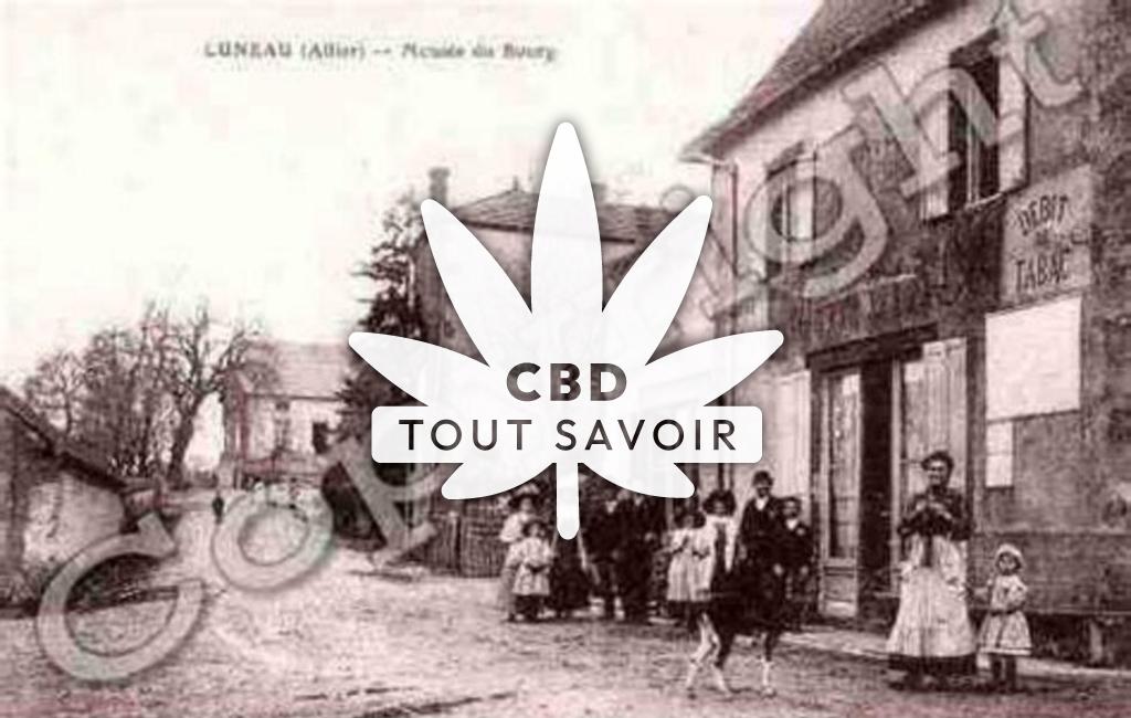 Village à Luneau avec feuille Cannabis CBD