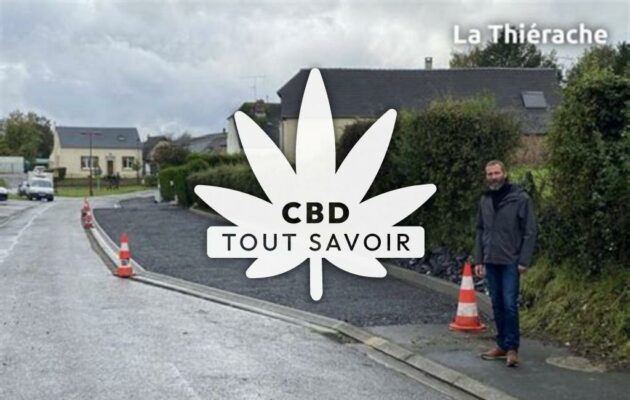 Village à Luzoir avec feuille Cannabis CBD