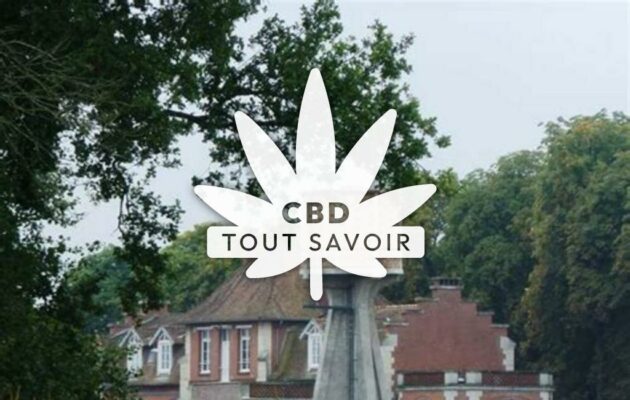 Village à Machecourt avec feuille Cannabis CBD