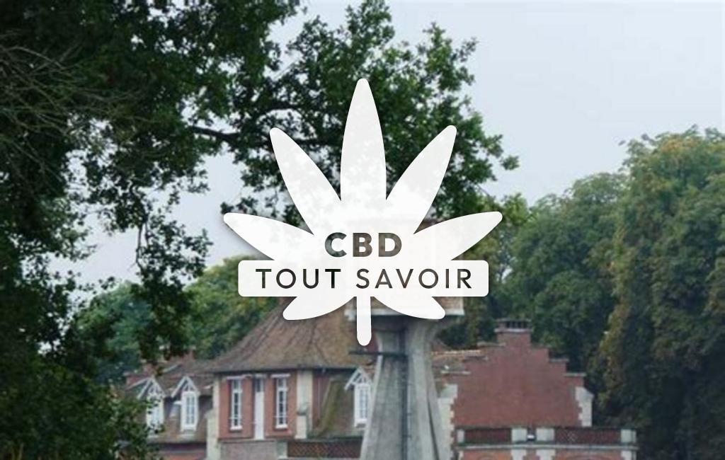 Village à Machecourt avec feuille Cannabis CBD