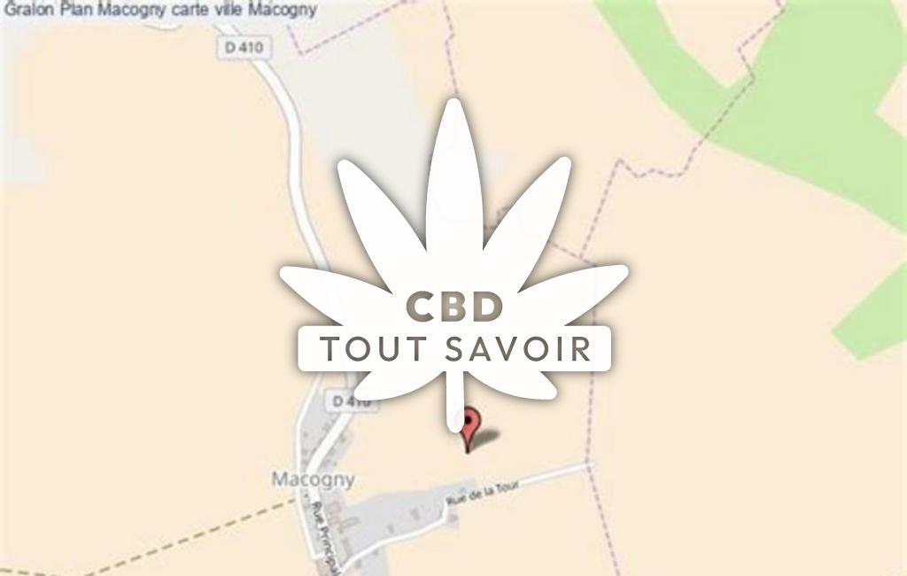 Village à Macogny avec feuille Cannabis CBD