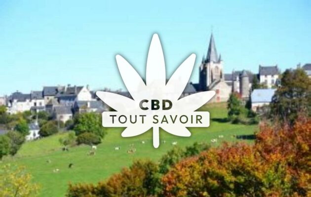 Village à Marcenat avec feuille Cannabis CBD