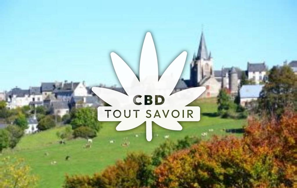 Village à Marcenat avec feuille Cannabis CBD