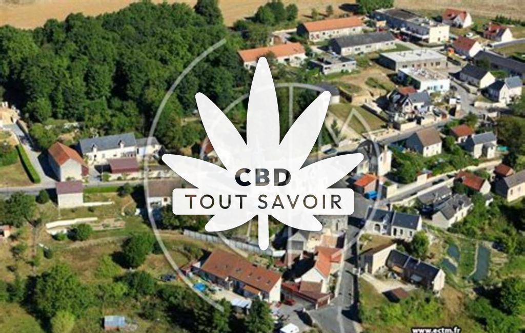 Village à Margival avec feuille Cannabis CBD