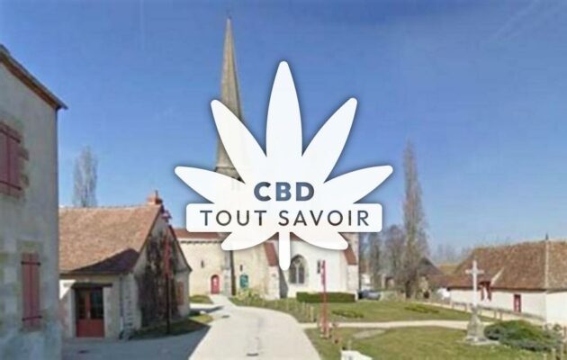 Village à Meillard avec feuille Cannabis CBD