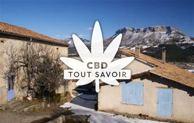 Village à Mereuil avec feuille Cannabis CBD