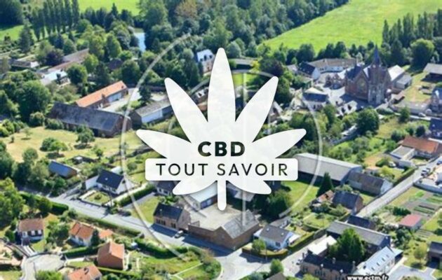 Village à Mezieres-sur-Oise avec feuille Cannabis CBD