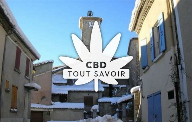 Village à Mison avec feuille Cannabis CBD