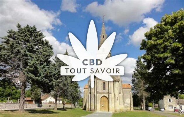 Village à Monestier avec feuille Cannabis CBD