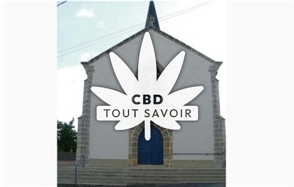 Village à Monetay-sur-Loire avec feuille Cannabis CBD