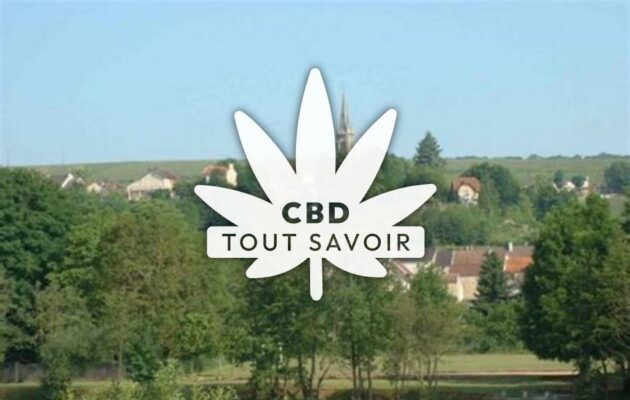 Village à Mont-Saint-Pere avec feuille Cannabis CBD