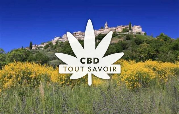 Village à Montfort avec feuille Cannabis CBD