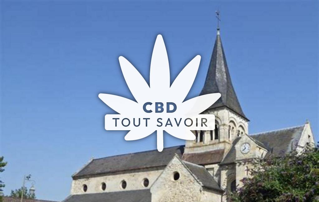 Village à Monthiers avec feuille Cannabis CBD