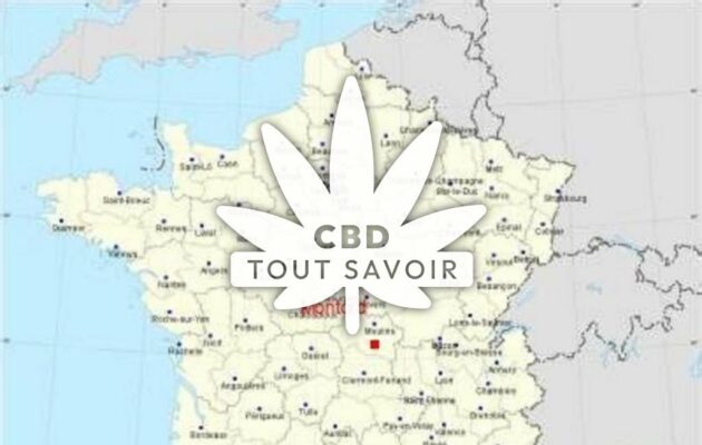 Village à Montord avec feuille Cannabis CBD