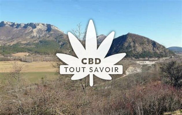 Village à Montrond avec feuille Cannabis CBD