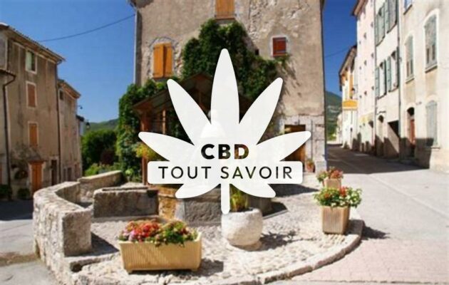 Village à Moriez avec feuille Cannabis CBD