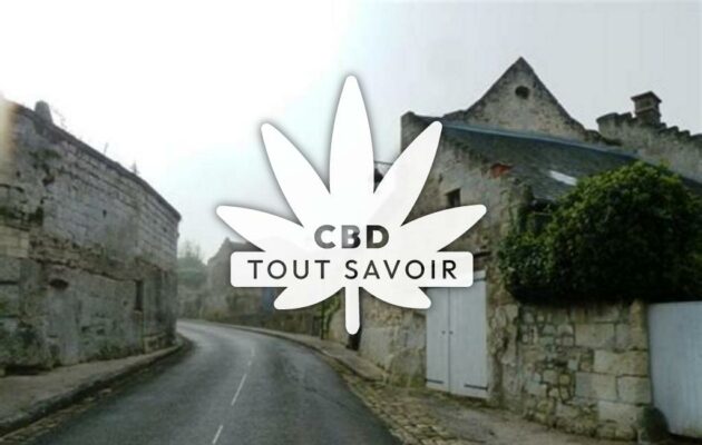 Village à Mortefontaine avec feuille Cannabis CBD