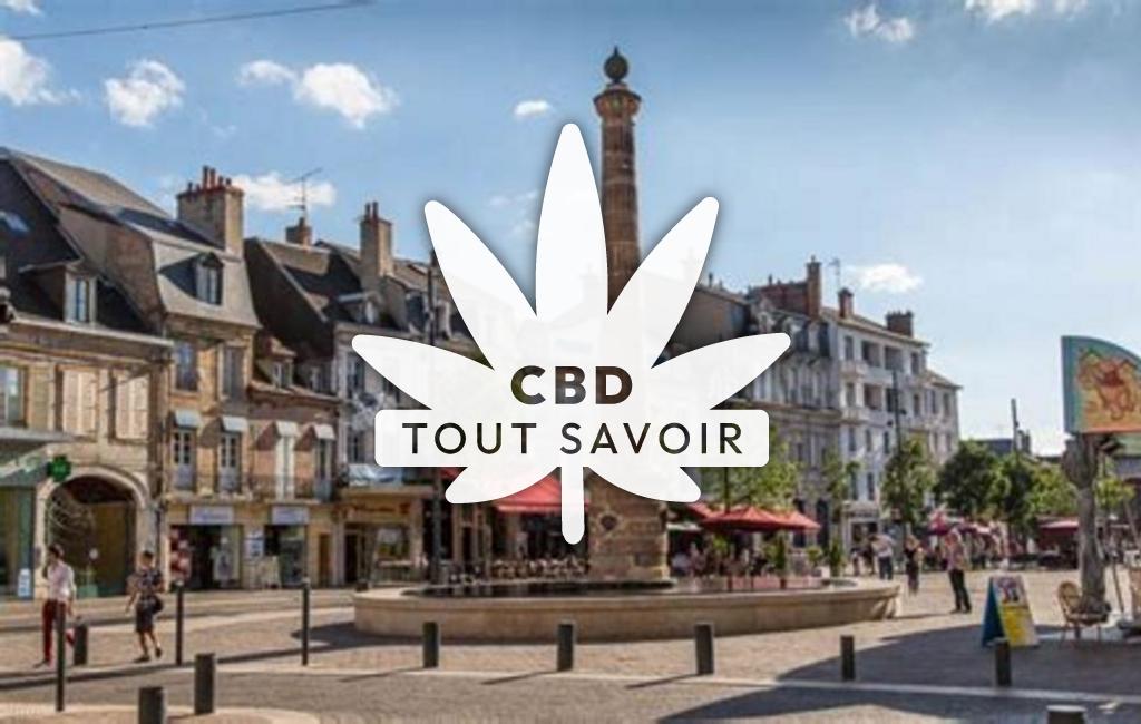 Village à Moulins avec feuille Cannabis CBD