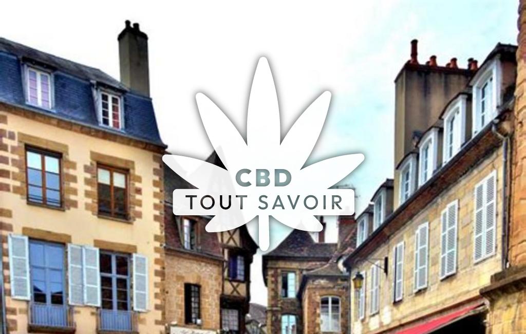 Village à Moulins avec feuille Cannabis CBD