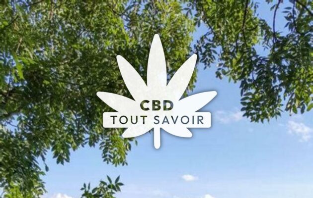 Village à Murat avec feuille Cannabis CBD