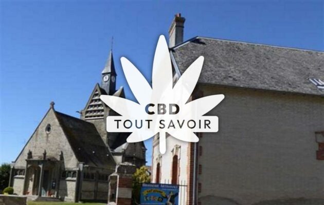 Village à Nanteuil-la-Fosse avec feuille Cannabis CBD