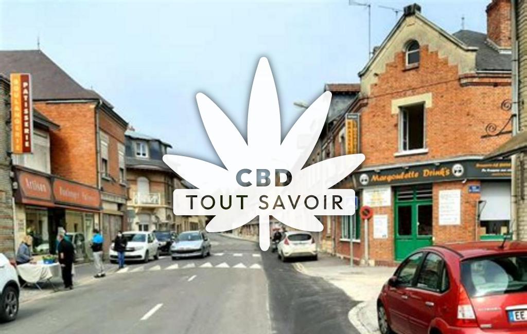 Village à Neufchatel-sur-Aisne avec feuille Cannabis CBD