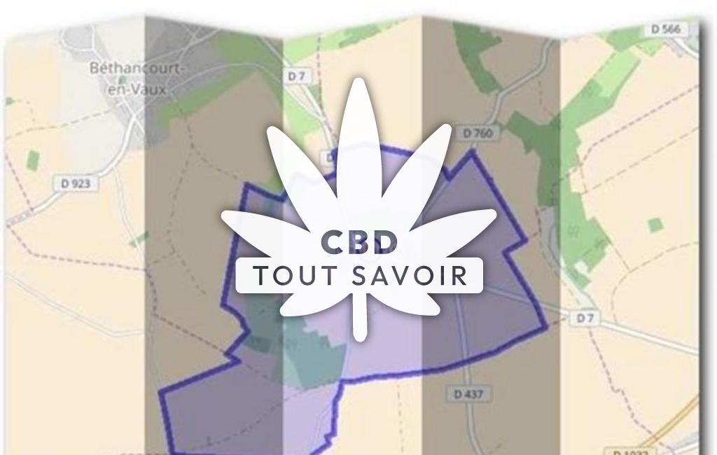 Village à Neuflieux avec feuille Cannabis CBD