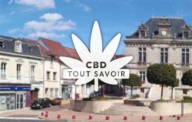 Village à Neuilly-Saint-Front avec feuille Cannabis CBD