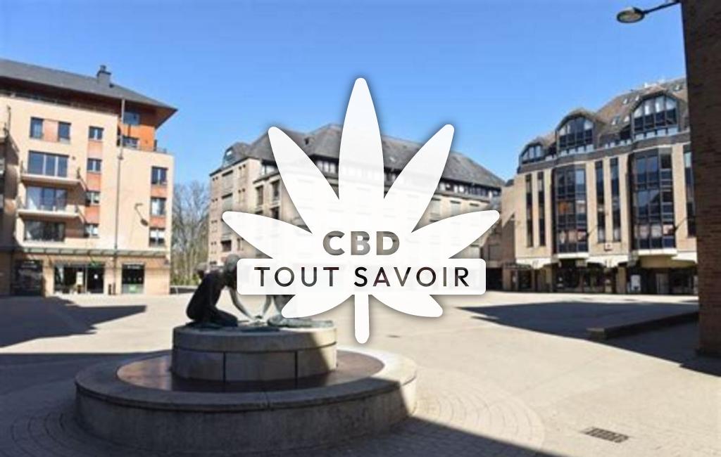 Village à Neure avec feuille Cannabis CBD