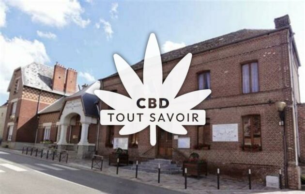 Village à Neuve-Maison avec feuille Cannabis CBD