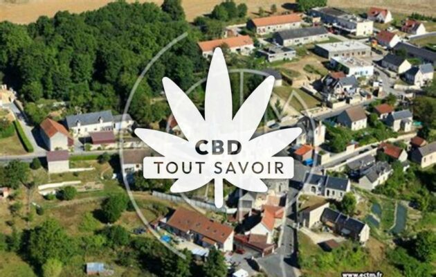 Village à Neuville-sur-Margival avec feuille Cannabis CBD