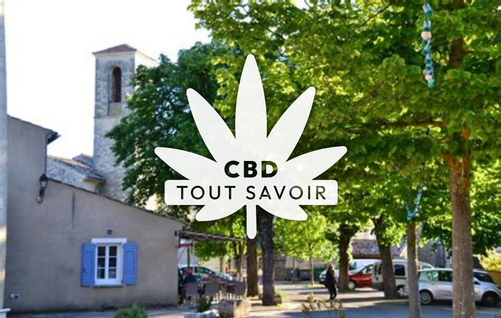 Village à Niozelles avec feuille Cannabis CBD