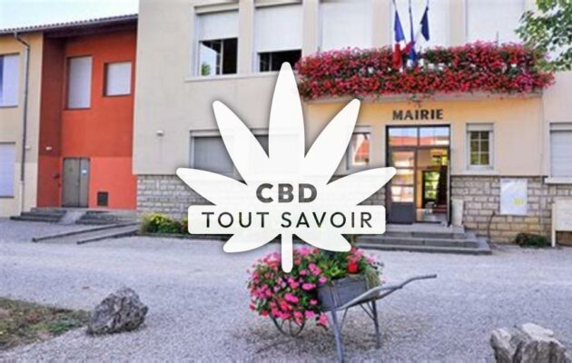 Village à Nivigne-Et-Suran avec feuille Cannabis CBD