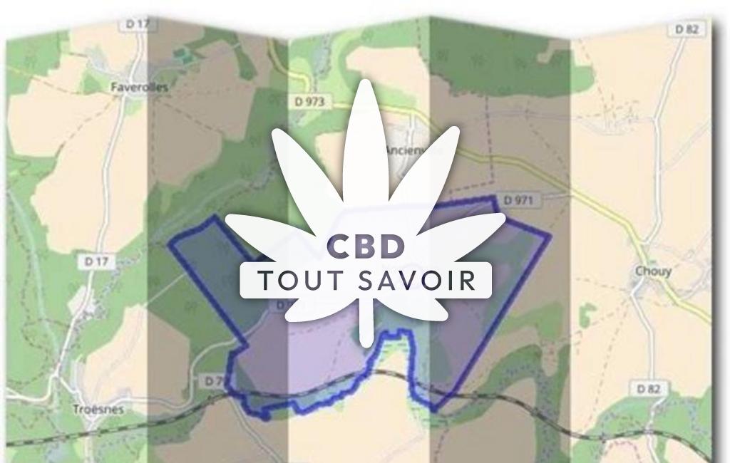 Village à Noroy-sur-Ourcq avec feuille Cannabis CBD