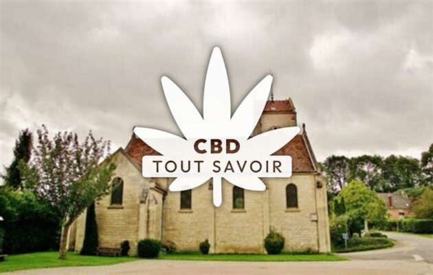 Village à Nouvron-Vingre avec feuille Cannabis CBD