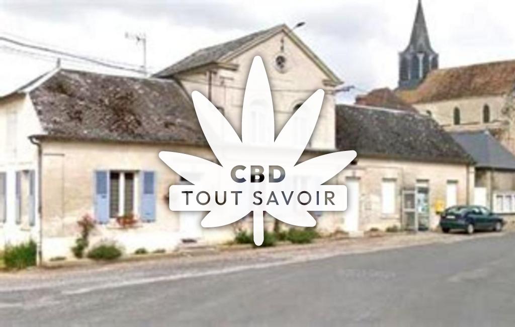 Village à Oeuilly avec feuille Cannabis CBD