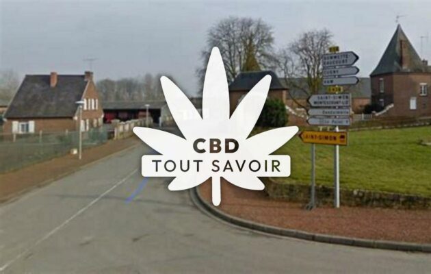 Village à Ollezy avec feuille Cannabis CBD