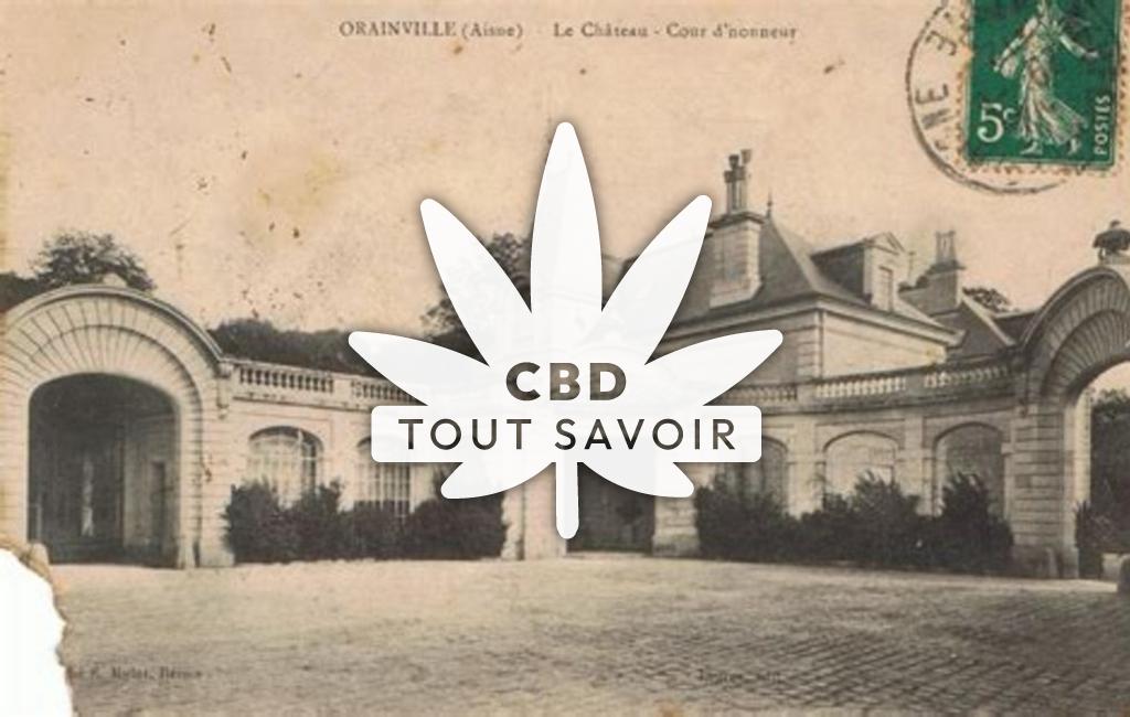 Village à Orainville avec feuille Cannabis CBD