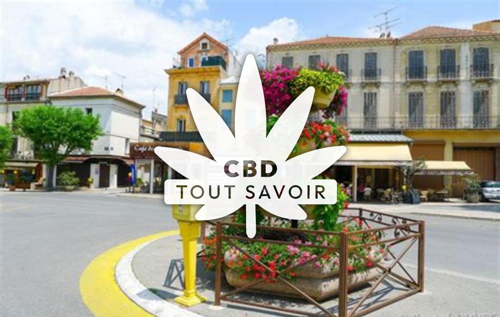 Village à Oraison avec feuille Cannabis CBD