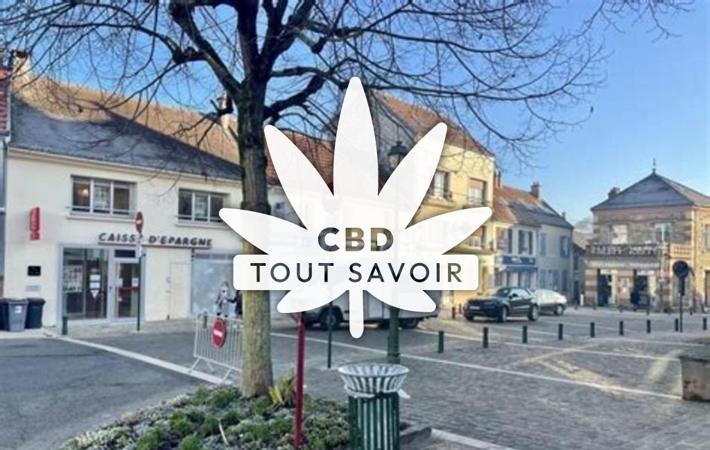 Village à Orgeval avec feuille Cannabis CBD