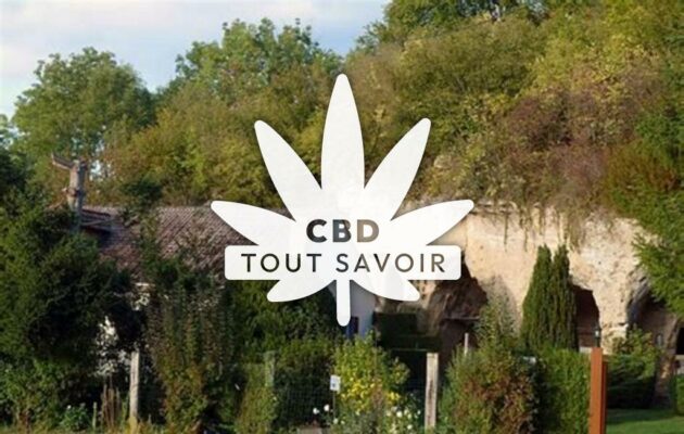 Village à Paissy avec feuille Cannabis CBD