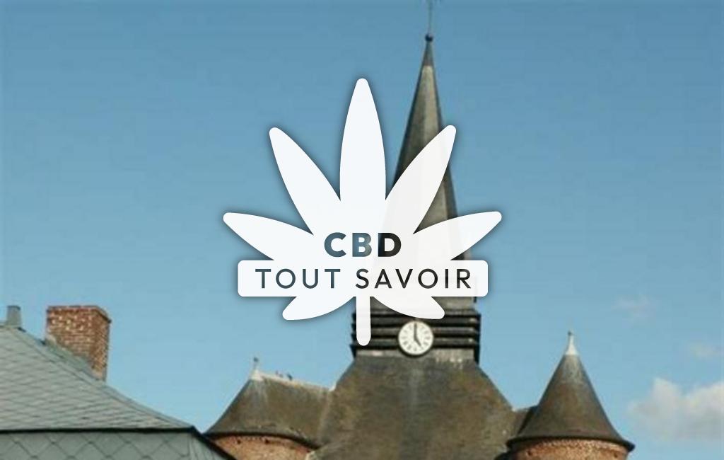 Village à Parfondeval avec feuille Cannabis CBD