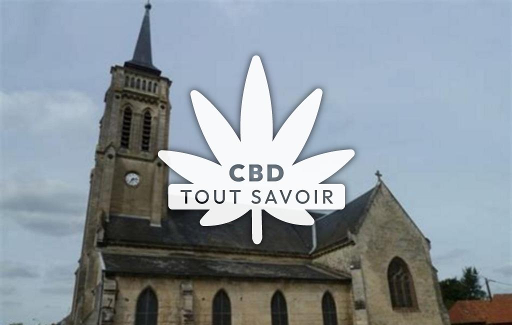 Village à Parfondru avec feuille Cannabis CBD