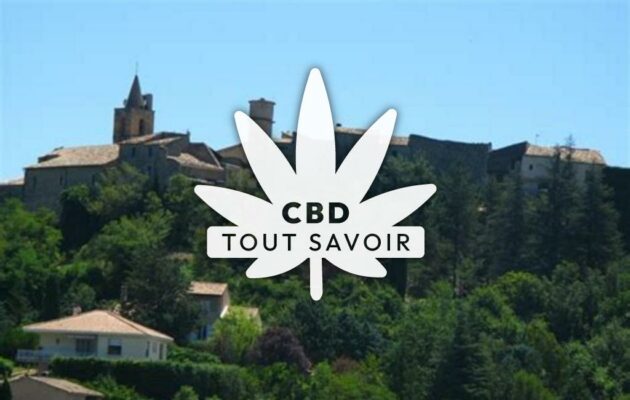 Village à Pierrevert avec feuille Cannabis CBD