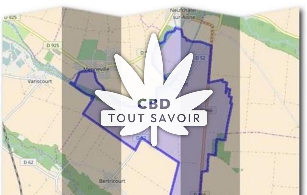 Village à Pignicourt avec feuille Cannabis CBD