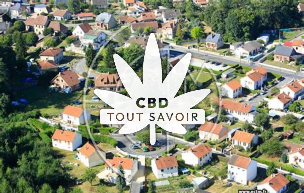 Village à Pinon avec feuille Cannabis CBD